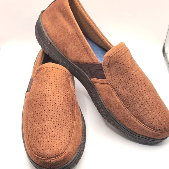 NWOT Men's Dearfoams Cozy Comfort Slippers Size 11-12 Large - Picture 1 of 9